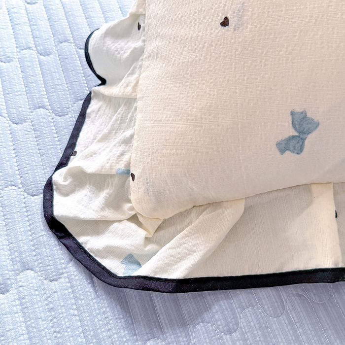 91家纺网 家纺一手货源 找家纺 韩约家纺 2026春夏新款皱皱纱床盖款夏被夏凉被空调被四件套 兰蝶香