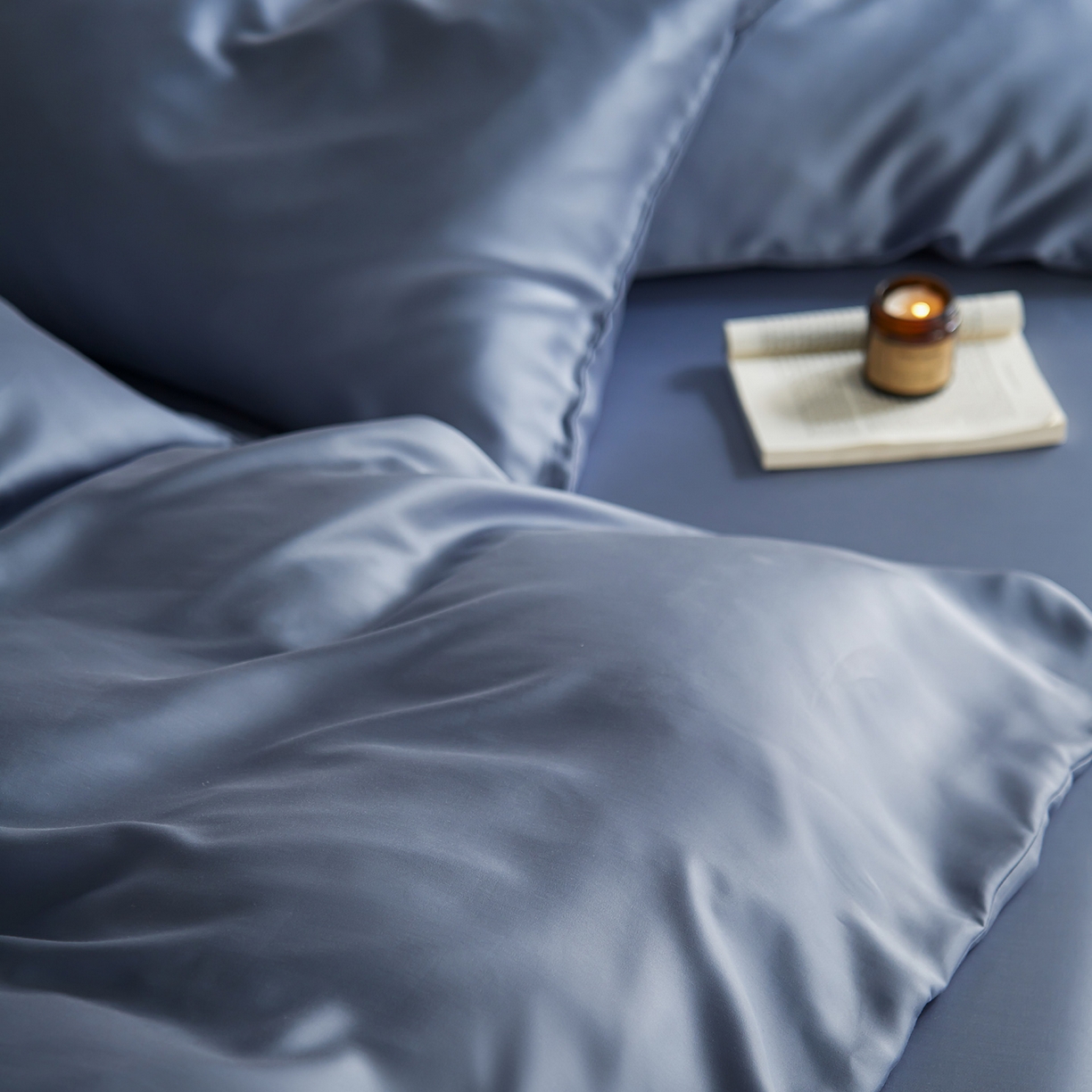 91家纺网 家纺一手货源 找家纺 轩和家居 2026新款60支奥地利兰精天丝四件套 劳伦蓝