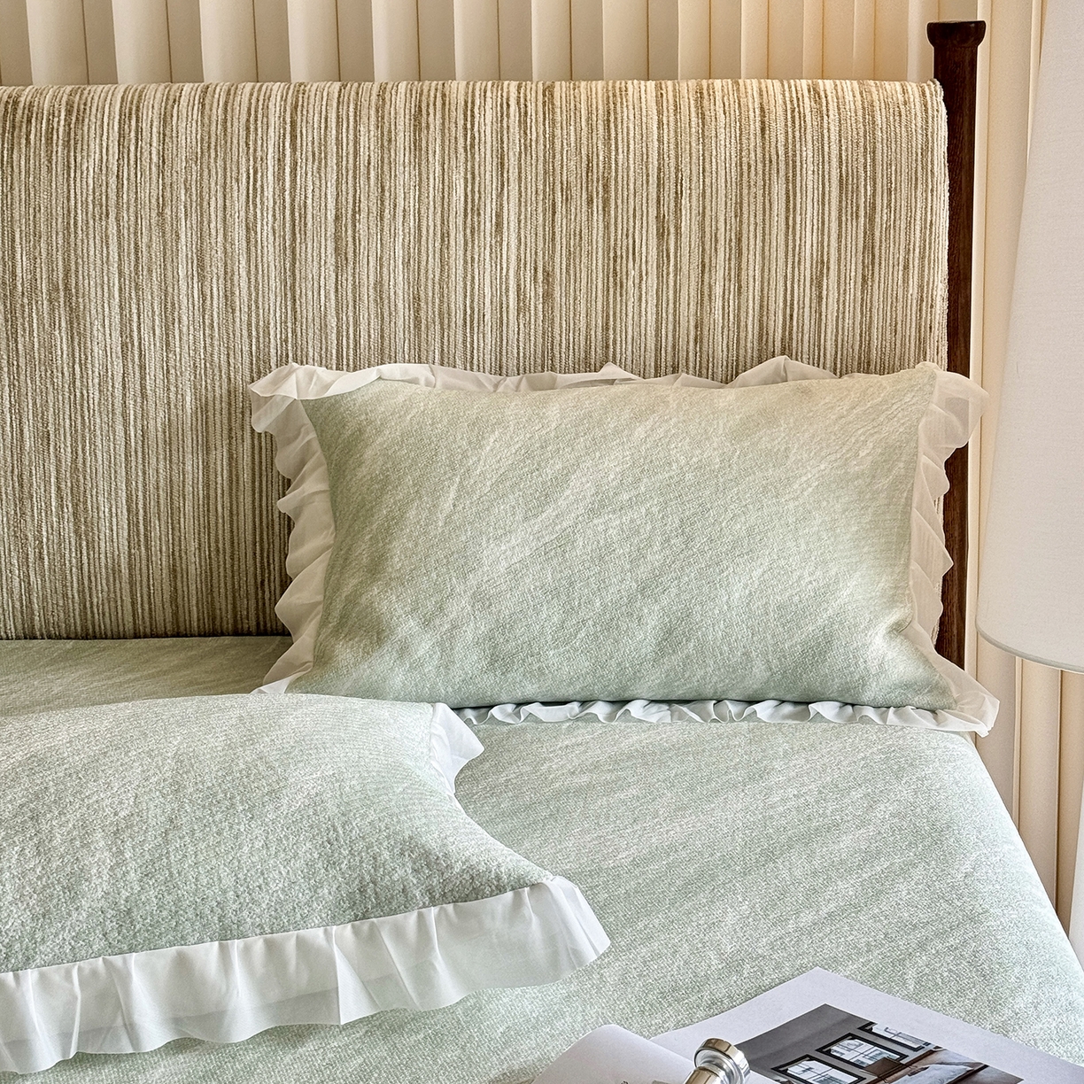 91家纺网 家纺一手货源 找家纺 傲蕾良品 2026新款韩国高分子冰丝软凉席【床裙款】 青纱云纹