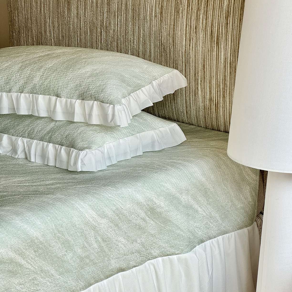 91家纺网 家纺一手货源 找家纺 傲蕾良品 2026新款韩国高分子冰丝软凉席【床裙款】 青纱云纹