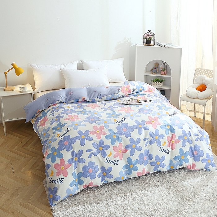 91家纺网 家纺一手货源 找家纺 馨雅家纺 2026新款简欧纯棉印花被套单品被套被套单件 浅浅花漾