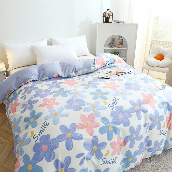 91家纺网 家纺一手货源 找家纺 馨雅家纺 2026新款简欧纯棉印花被套单品被套被套单件 浅浅花漾