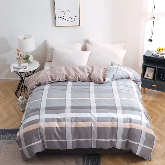 馨雅家纺 2026新款简欧纯棉印花被套单品被套被套单件 巴比伦-灰