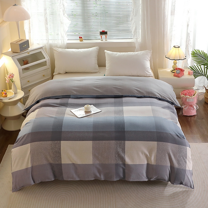 馨雅家纺 2026新款简欧纯棉印花被套单品被套被套单件 奶昔-蓝