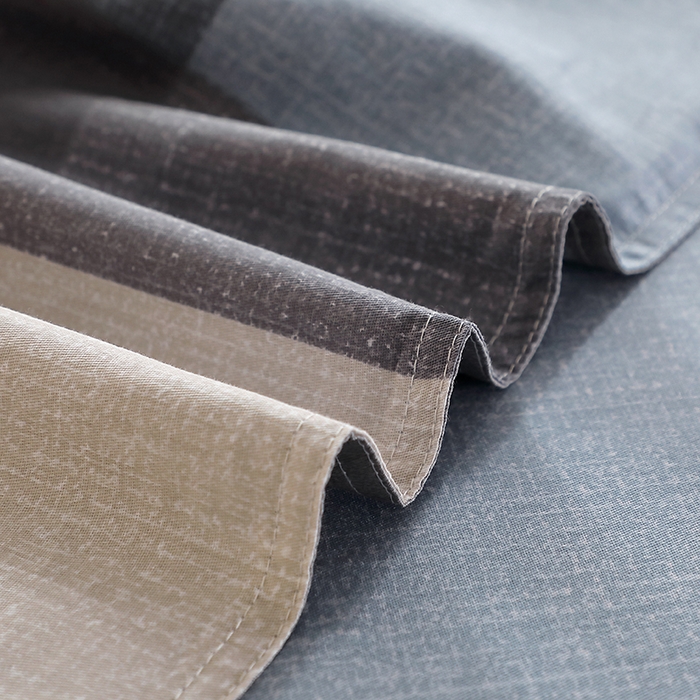 91家纺网 家纺一手货源 找家纺 馨雅家纺 2026新款简欧纯棉印花被套单品被套被套单件 奶昔-蓝