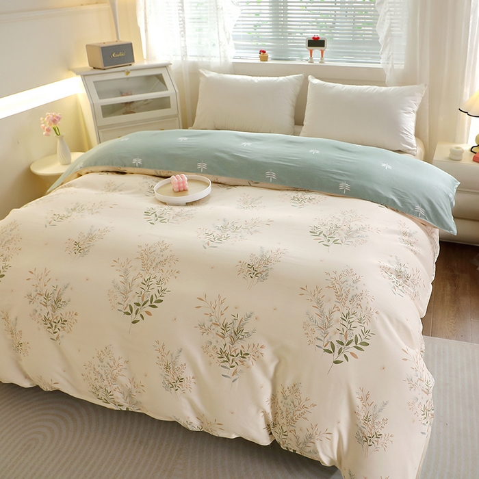 91家纺网 家纺一手货源 找家纺 馨雅家纺 2026新款简欧纯棉印花被套单品被套被套单件 浅影摇曳