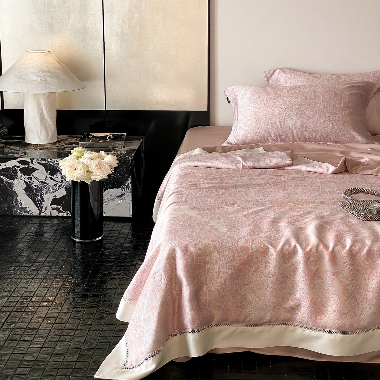 91家纺网 家纺一手货源 找家纺 丽笙被芯 2026新款A类兰精天丝数码印花Naia镂空夏被夏凉被空调被-系列二 悠觅