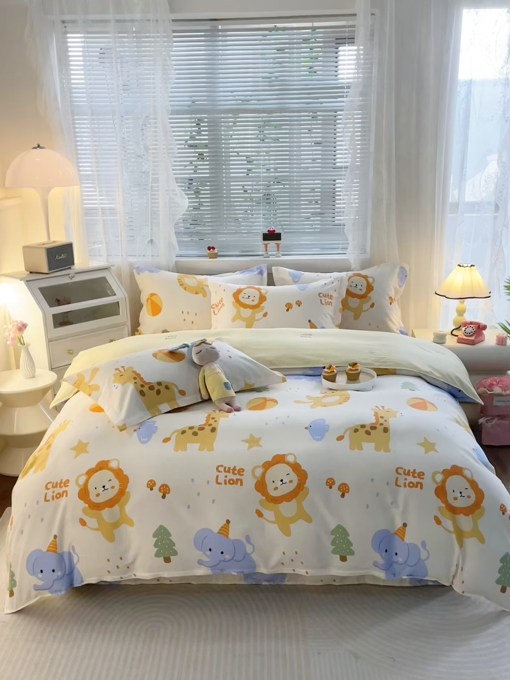 91家纺网 家纺一手货源 找家纺 馨雅家纺 2026新款简欧纯棉印花被套单品被套被套单件 狮子乐园