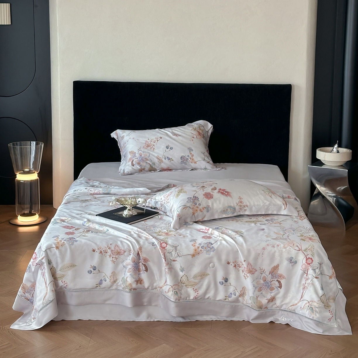 91家纺网 家纺一手货源 找家纺 丽笙被芯 2026新款A类兰精天丝数码印花Naia镂空夏被夏凉被空调被-系列二 韵色