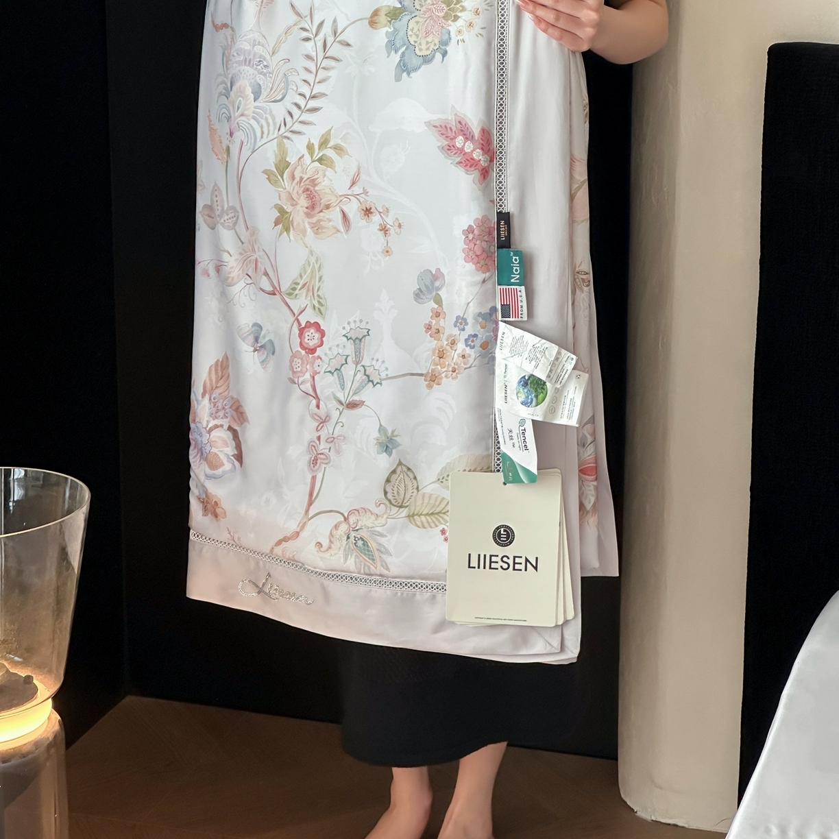 91家纺网 家纺一手货源 找家纺 丽笙被芯 2026新款A类兰精天丝数码印花Naia镂空夏被夏凉被空调被-系列二 韵色