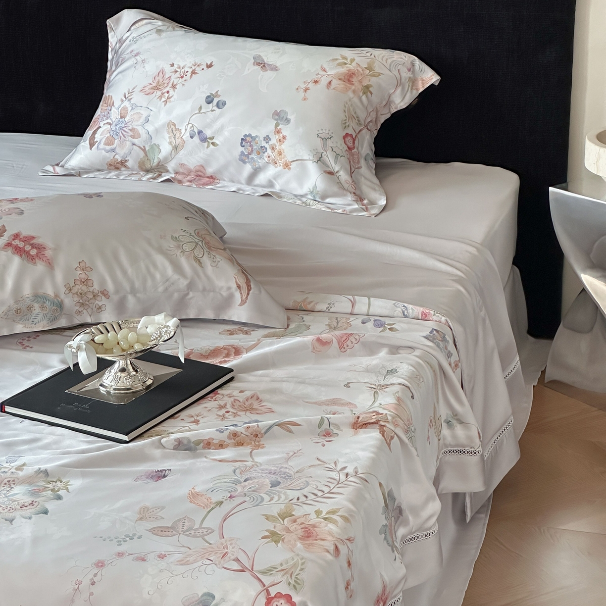 91家纺网 家纺一手货源 找家纺 丽笙被芯 2026新款A类兰精天丝数码印花Naia镂空夏被夏凉被空调被-系列二 韵色