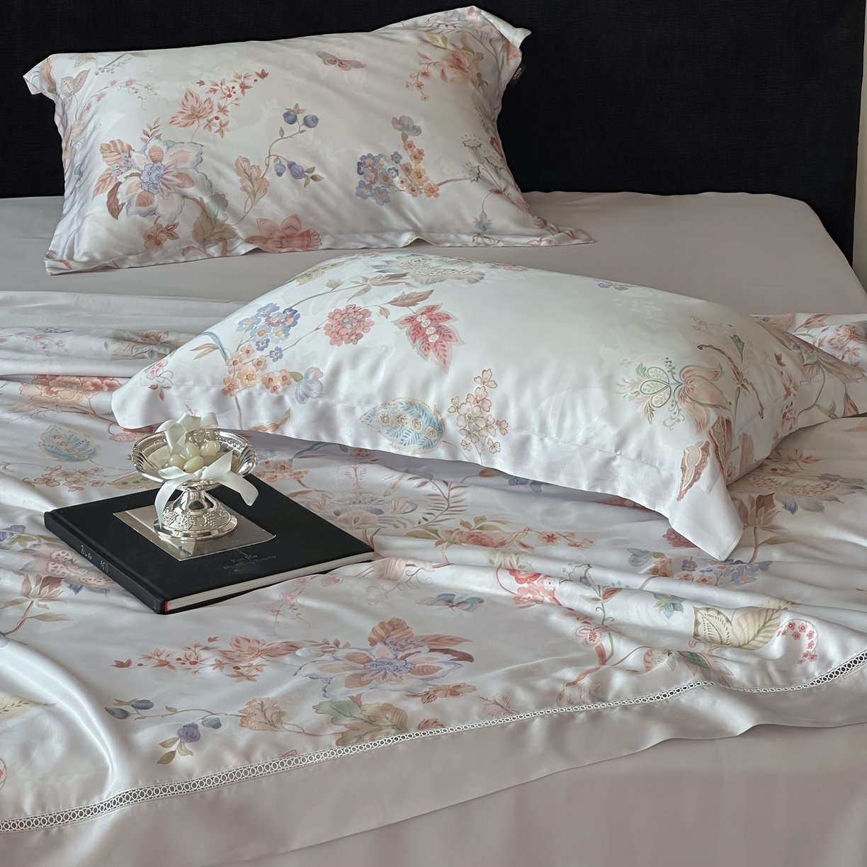 91家纺网 家纺一手货源 找家纺 丽笙被芯 2026新款A类兰精天丝数码印花Naia镂空夏被夏凉被空调被-系列二 韵色