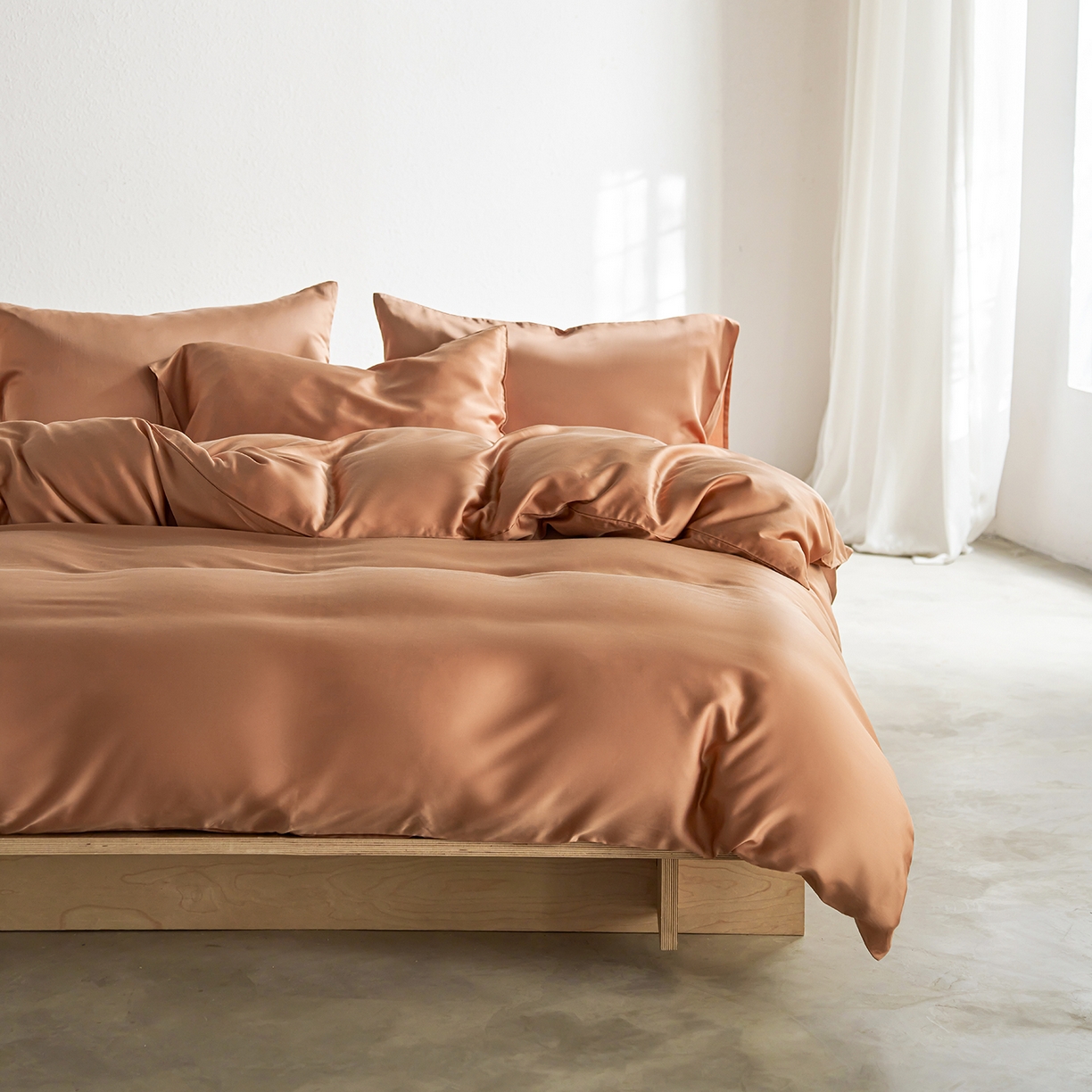 91家纺网 家纺一手货源 找家纺 轩和家居 2026新款60支奥地利兰精天丝四件套 拿铁咖