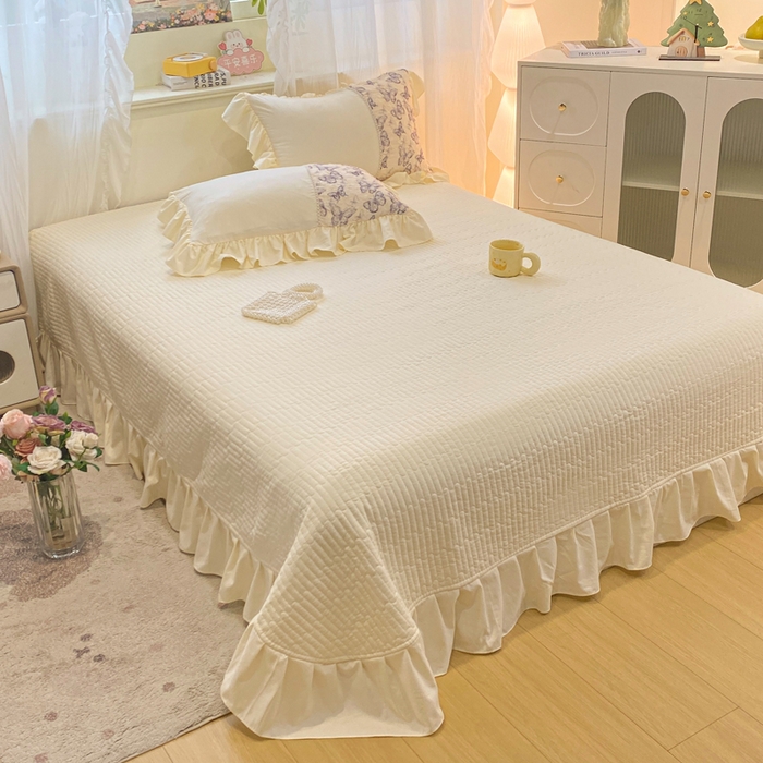 91家纺网 家纺一手货源 找家纺 蝶帕家纺 2026新款水洗棉剪花流苏夹棉床盖款夏被夏凉被空调被四件套-古韵蝶恋 古韵蝶恋-紫