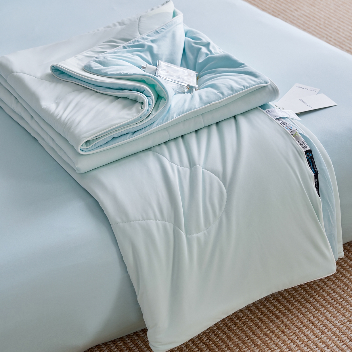 丽笙被芯 2026新款冷暖深睡控温夏被夏凉被空调被 晨雾蓝
