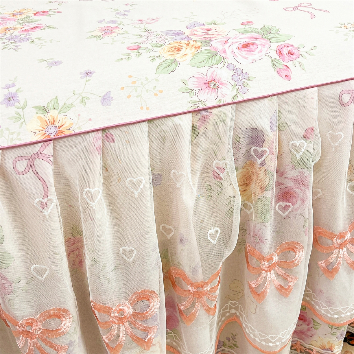 91家纺网 家纺一手货源 找家纺 宜凡家纺 2026新款全棉公主风单层床裙三件套 玉容昭婉