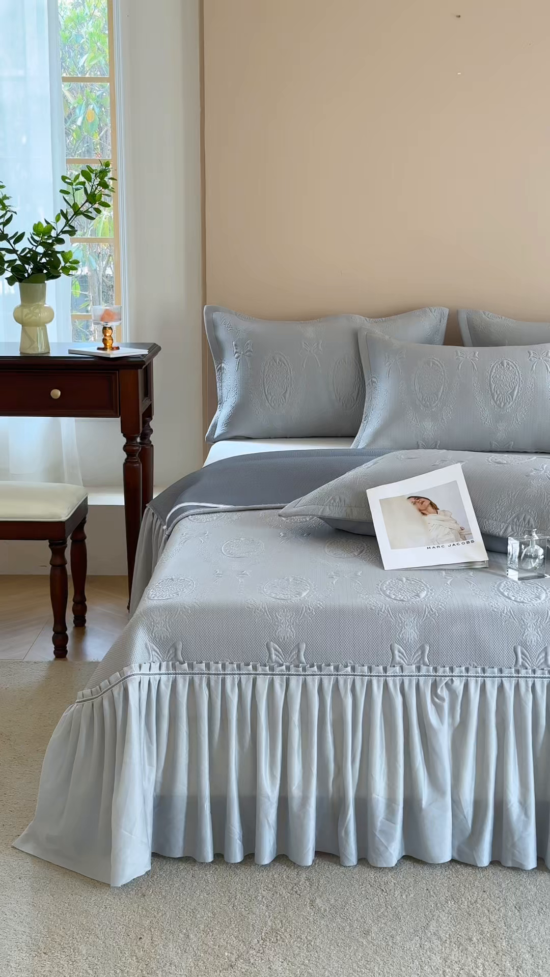 91家纺网 家纺一手货源 找家纺 （总）金绣美居 2026春夏新款PE高分子复合床裙凉席席子空调软席-简沫