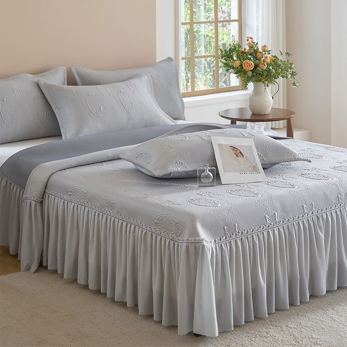 91家纺网 家纺一手货源 找家纺 （总）金绣美居 2026春夏新款PE高分子复合床裙凉席席子空调软席-简沫