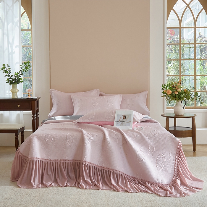 91家纺网 家纺一手货源 找家纺 （总）金绣美居 2026春夏新款PE高分子复合床裙凉席席子空调软席-简沫