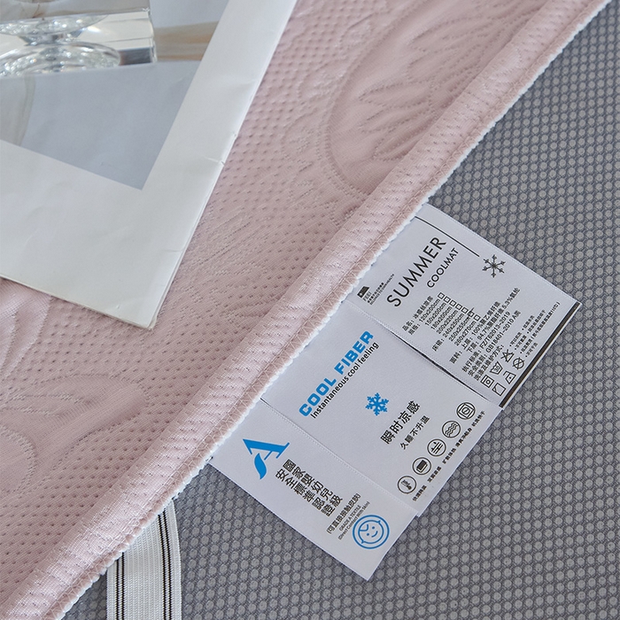 91家纺网 家纺一手货源 找家纺 金绣美居 2026春夏新款PE高分子复合床裙凉席席子空调软席-简沫 简沫-粉色