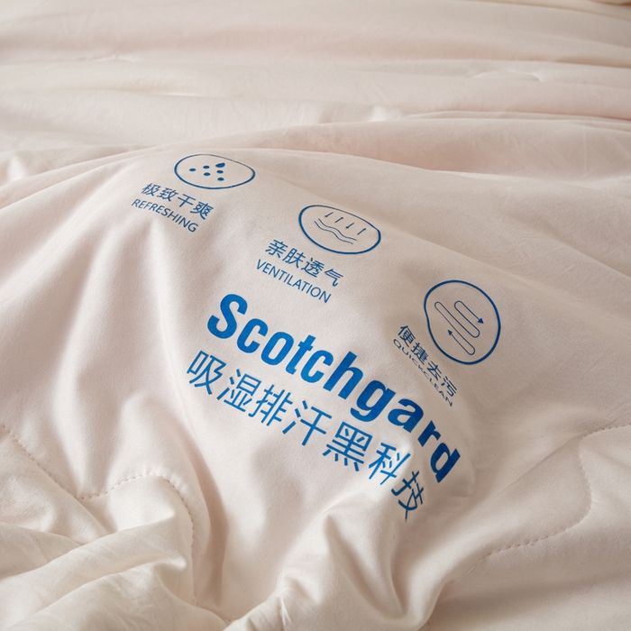 91家纺网 家纺一手货源 找家纺 红日子纺织品 2026新款A类水洗棉冰淇淋夏被空调被 浅粉白