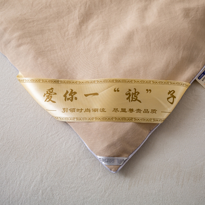 91家纺网 家纺一手货源 找家纺 红日子纺织品 2026新款A类水洗棉冰淇淋夏被空调被 卡其灰