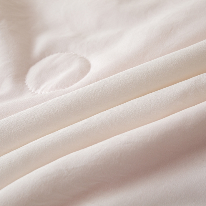 91家纺网 家纺一手货源 找家纺 红日子纺织品 2026新款A类水洗棉冰淇淋夏被空调被 浅粉白