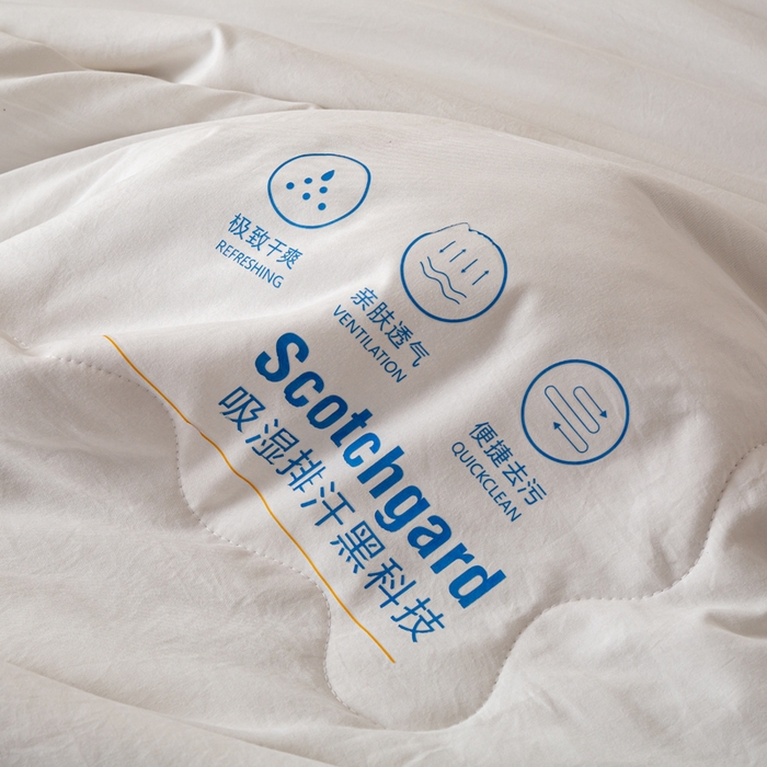 91家纺网 家纺一手货源 找家纺 红日子纺织品 2026新款A类水洗棉冰淇淋夏被空调被 紫拼白