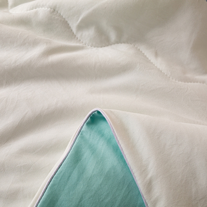 91家纺网 家纺一手货源 找家纺 红日子纺织品 2026新款A类水洗棉冰淇淋夏被空调被 蓝白