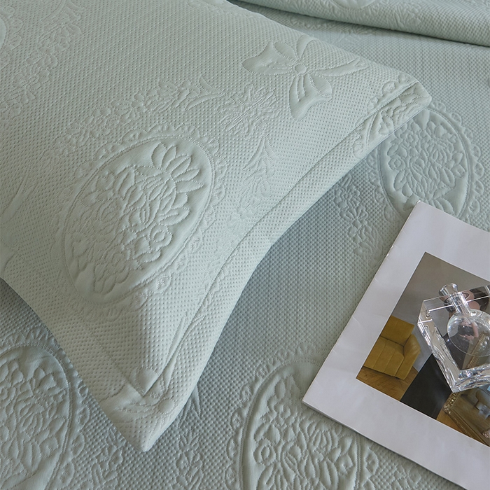 91家纺网 家纺一手货源 找家纺 金绣美居 2026春夏新款PE高分子复合床裙凉席席子空调软席-简沫 简沫-绿色