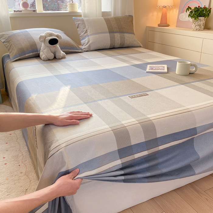 91家纺网 家纺一手货源 找家纺 红日子纺织品 2026新款全棉纯棉单床单 韶华