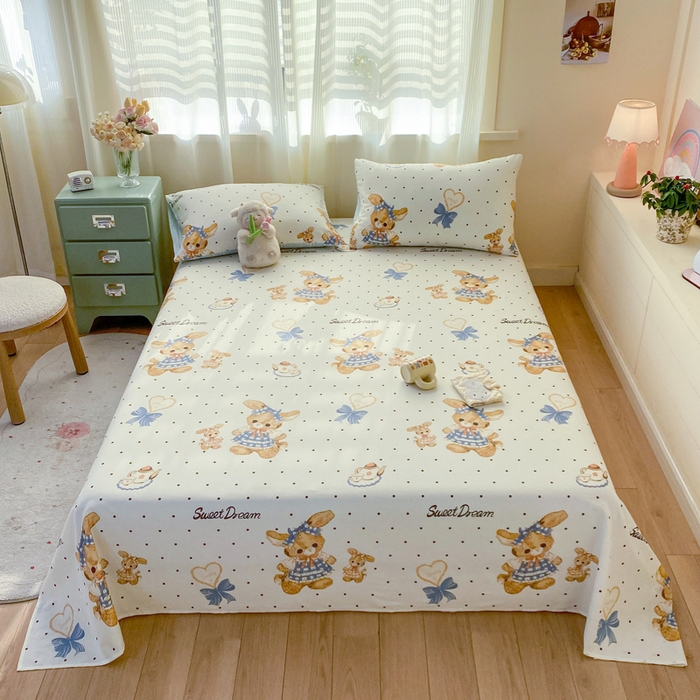 红日子纺织品 2026新款全棉纯棉单床单 洛可可