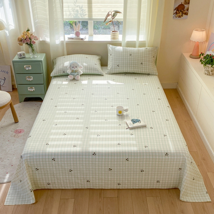 红日子纺织品 2026新款全棉纯棉单床单 印象樱桃