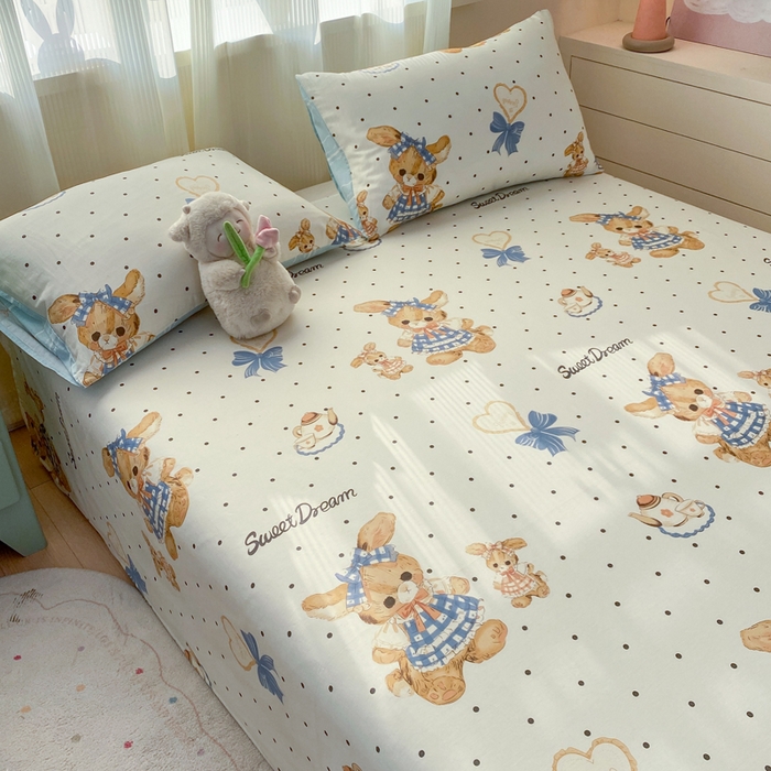 91家纺网 家纺一手货源 找家纺 红日子纺织品 2026新款全棉纯棉单床单 洛可可