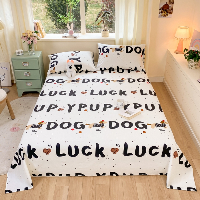 红日子纺织品 2026新款全棉纯棉单床单 旺旺曲