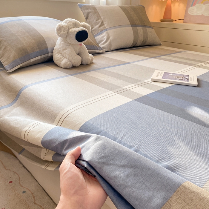 91家纺网 家纺一手货源 找家纺 红日子纺织品 2026新款全棉纯棉单床单 韶华