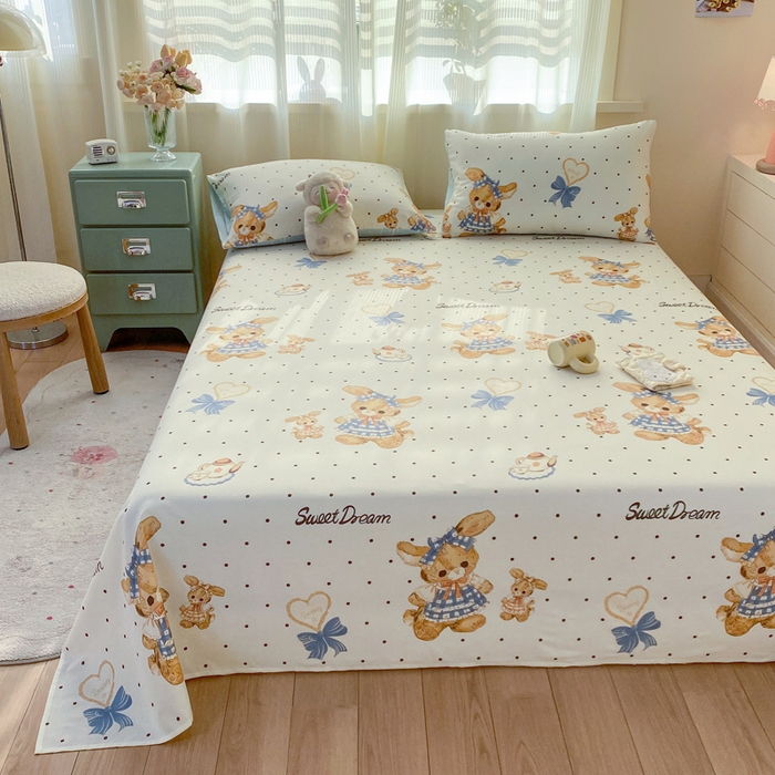 91家纺网 家纺一手货源 找家纺 红日子纺织品 2026新款全棉纯棉单床单 洛可可