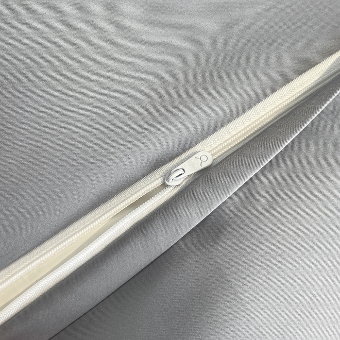 91家纺网 家纺一手货源 找家纺 金牛座家纺 2026新款金牛座细斜纹贡缎亮丝提花大拼角刺绣床盖四件套-缇娜系列 缇娜-灰