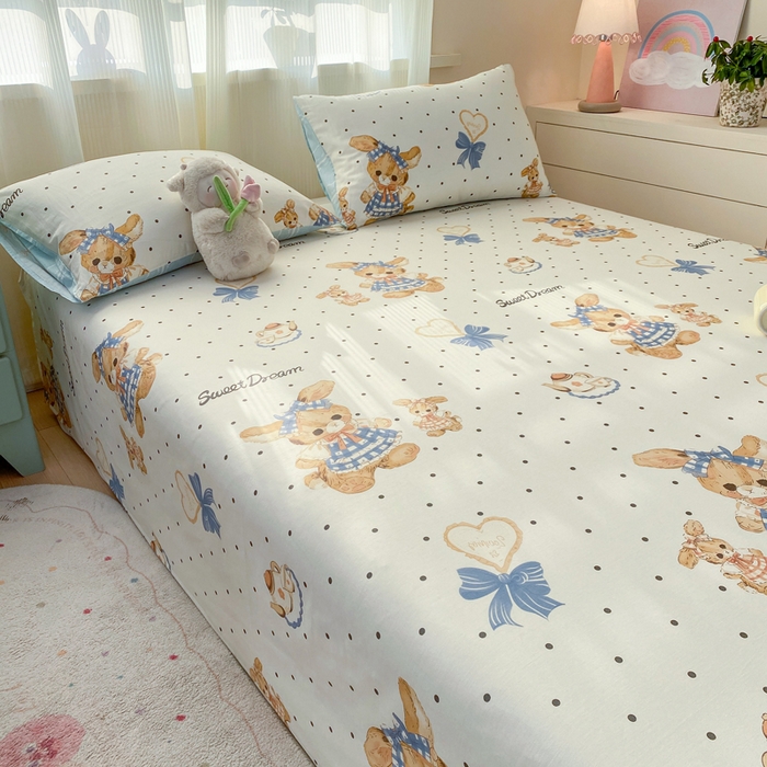 91家纺网 家纺一手货源 找家纺 红日子纺织品 2026新款全棉纯棉单床单 洛可可