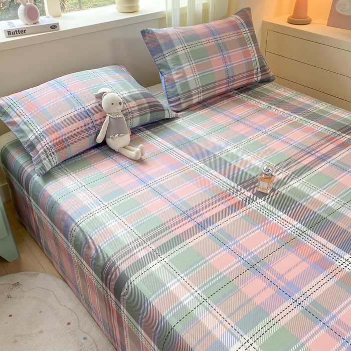 91家纺网 家纺一手货源 找家纺 红日子纺织品 2026新款全棉纯棉单床单 悦色格调