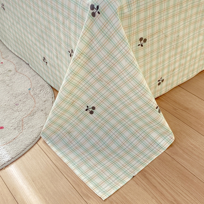 91家纺网 家纺一手货源 找家纺 红日子纺织品 2026新款全棉纯棉单床单 印象樱桃