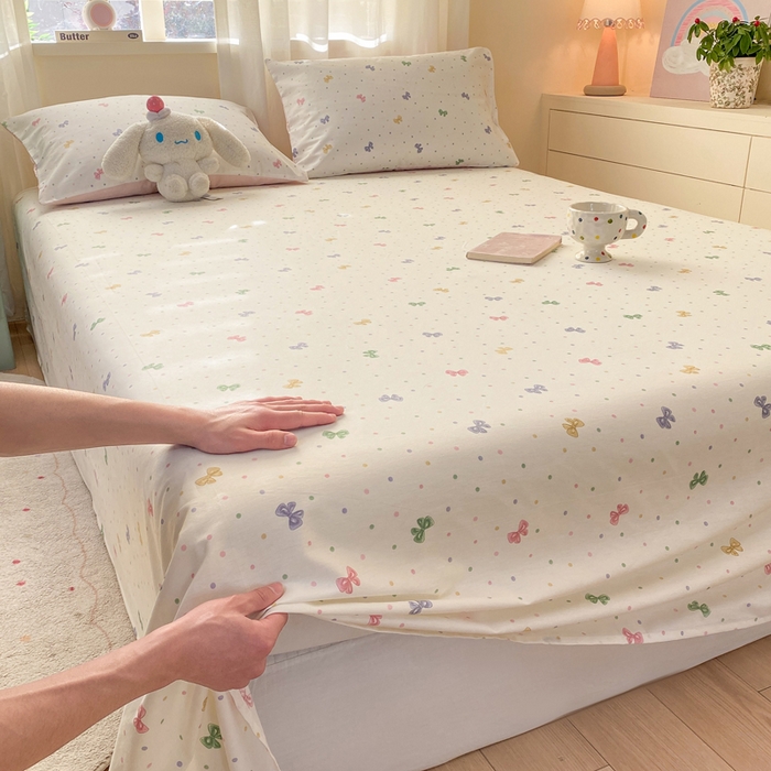 91家纺网 家纺一手货源 找家纺 红日子纺织品 2026新款全棉纯棉单床单 甜心情节