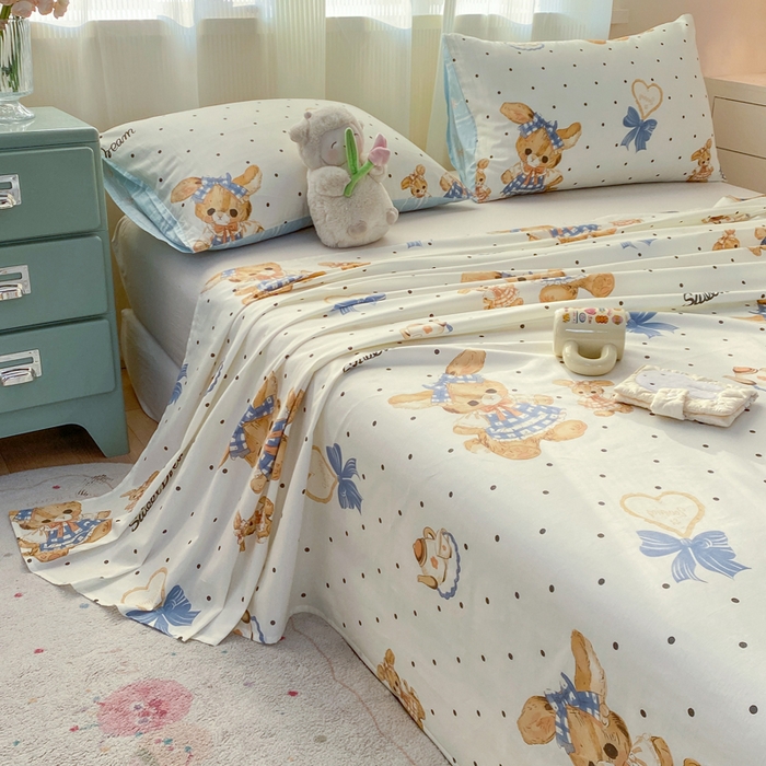 91家纺网 家纺一手货源 找家纺 红日子纺织品 2026新款全棉纯棉单床单 洛可可