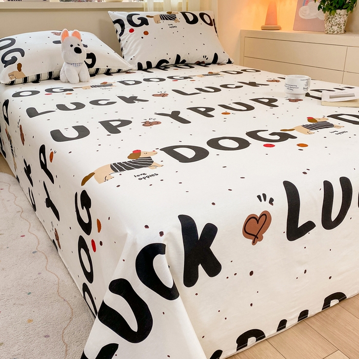 91家纺网 家纺一手货源 找家纺 红日子纺织品 2026新款全棉纯棉单床单 旺旺曲