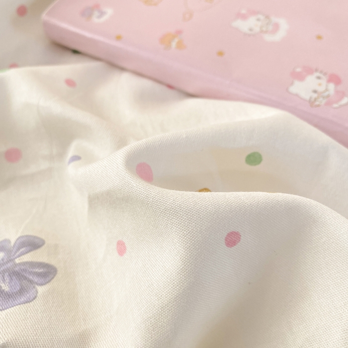 91家纺网 家纺一手货源 找家纺 红日子纺织品 2026新款全棉纯棉单床单 甜心情节