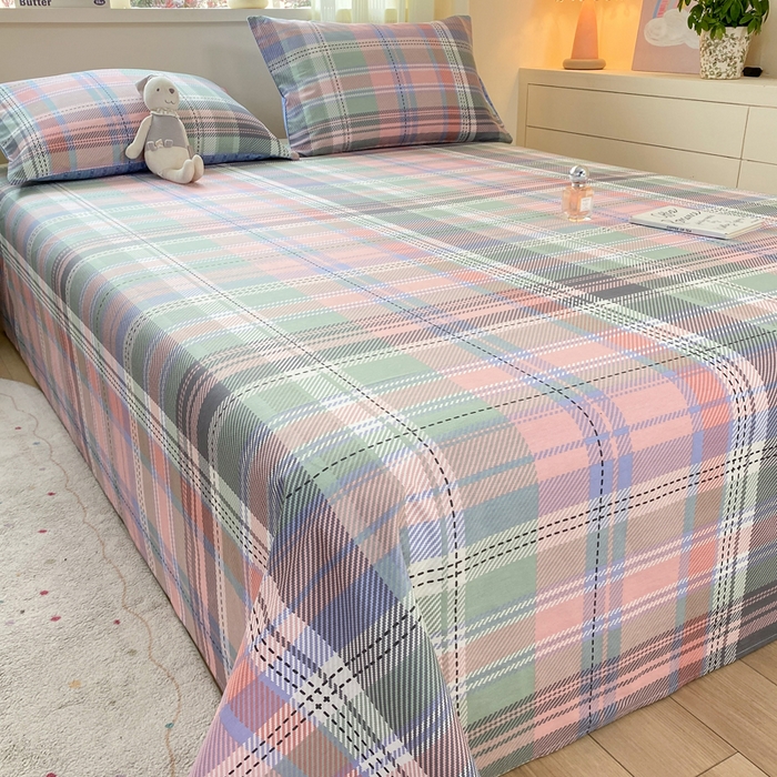 91家纺网 家纺一手货源 找家纺 红日子纺织品 2026新款全棉纯棉单床单 悦色格调