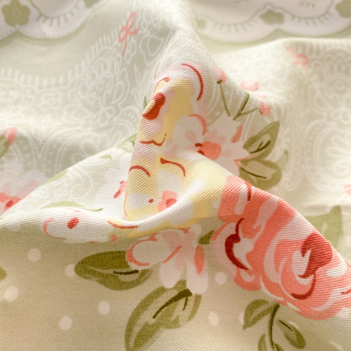 91家纺网 家纺一手货源 找家纺 红日子纺织品 2026新款全棉纯棉单床单 云边花漾