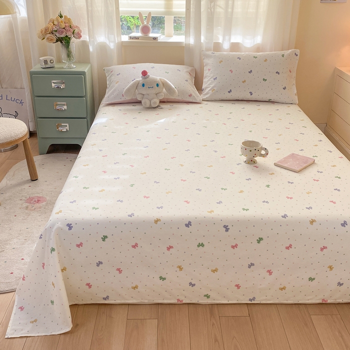 91家纺网 家纺一手货源 找家纺 红日子纺织品 2026新款全棉纯棉单床单 甜心情节