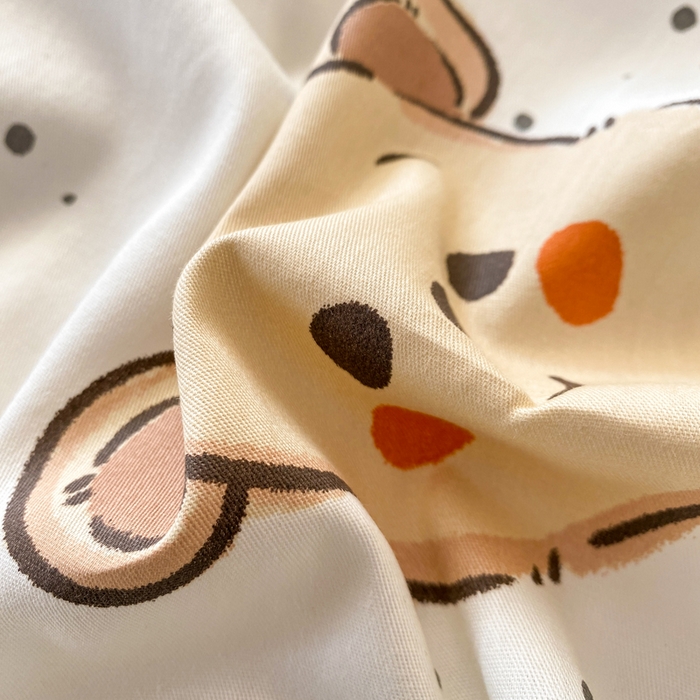 91家纺网 家纺一手货源 找家纺 红日子纺织品 2026新款全棉纯棉单床单 萌心熊宝