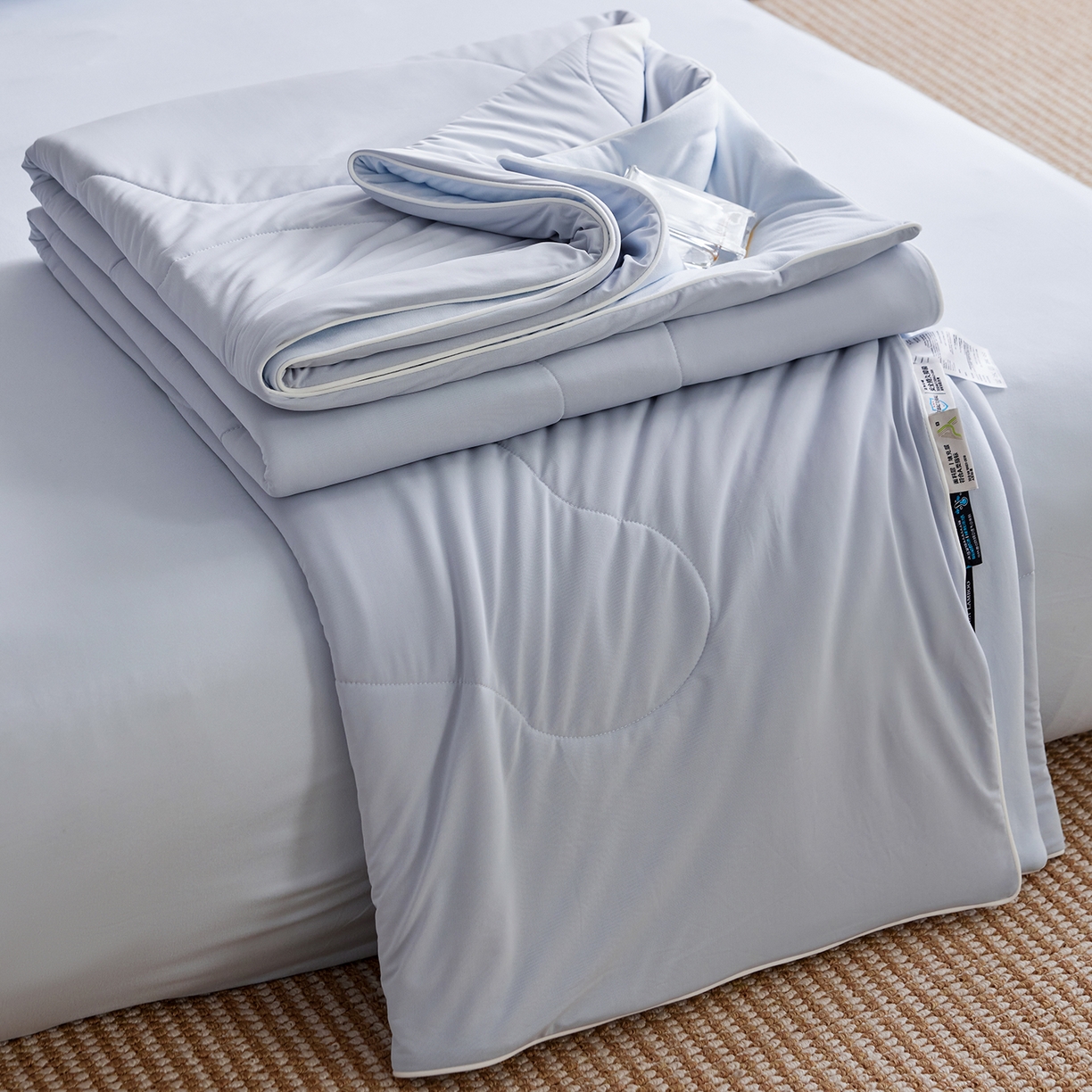 丽笙被芯 2026新款冷暖深睡控温夏被夏凉被空调被 青空灰